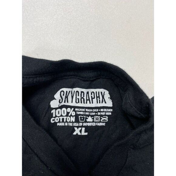 Skygraphx Skull Punk Metal Graphic T-shirt Men Large Black Short Sleeve Music - Picture 4 of 5